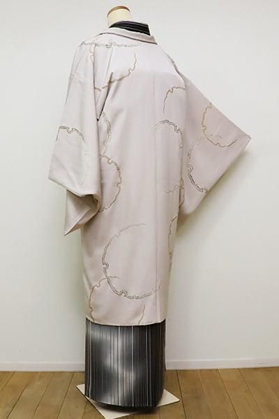 銀座【E-1090】羽織 灰桜色 雪輪文（羽織紐付） - 銀座きもの