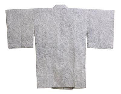 銀座【E-1149】総絞り 道中着 白色×藍鉄色 疋田文 - 銀座きもの青木