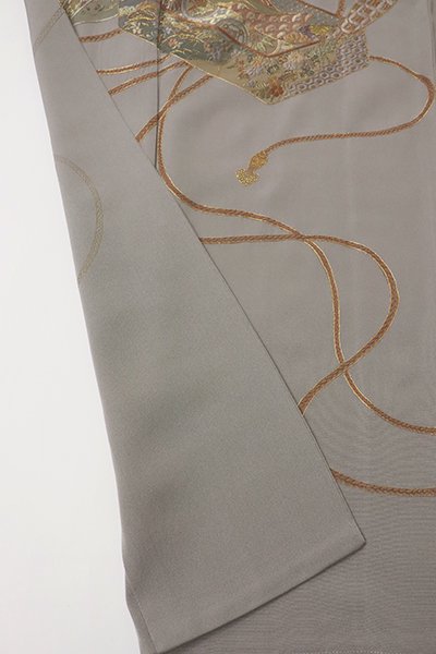 人気ブランドを ほぼ美品 裄長 袷 一つ紋 色留袖 ふたあい色 パープル