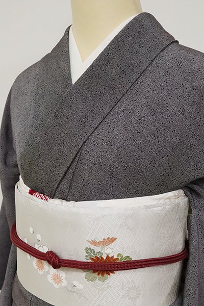 高級感 夏物 伝統工芸士 小林義一作 お召 紗 青山みとも 雪輪重ね文 m