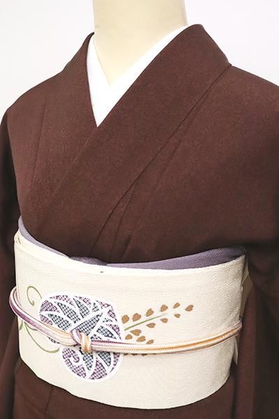 銀座【C-1833】（S）人間国宝 中村勇二郎 伊勢型小紋 赤褐色
