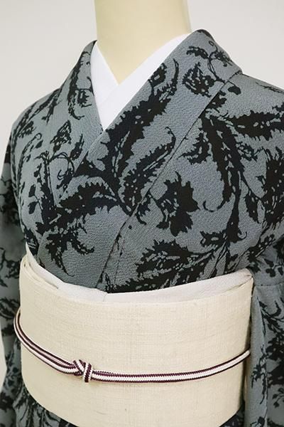 逸品　未使用　しつけ糸付き　染色美術品　天目織　雪輪　小紋 逸品未使用しつけ糸付き染色美術品天目織雪輪小紋