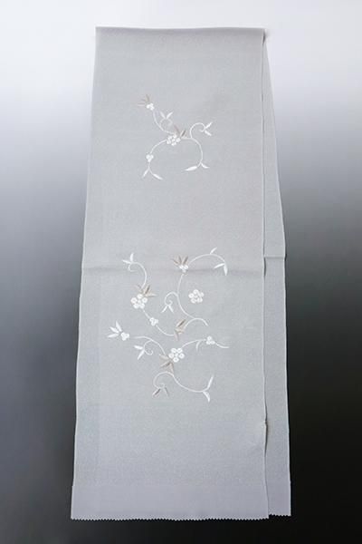 新品♥即納 式部浪漫 縮緬地 帯揚げ＆しごきセット 水色 花丸紋刺繍