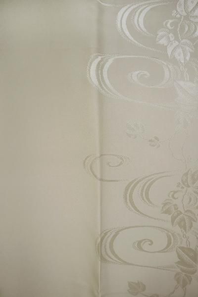 銀座【F-446】長襦袢 利休白茶色 流水に植物の地紋 - 銀座きもの