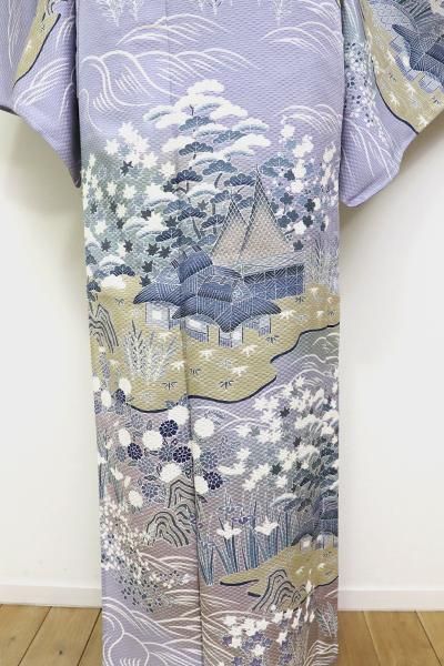 B-2603】変わり絽 訪問着 藤色 茶屋辻文 - 銀座きもの青木｜長く