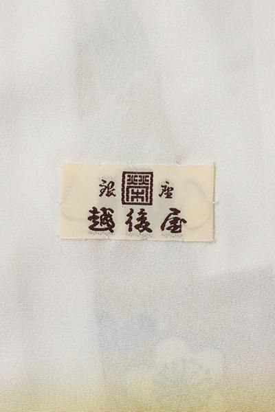 銀座【D-2597】（L・広め）縮緬地 小紋 芥子色 御所解文（銀座