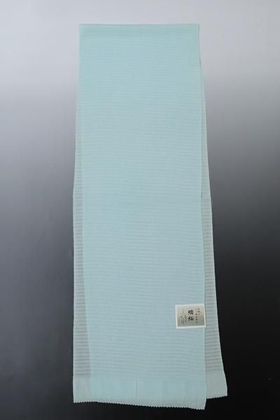 G-1746】京都衿秀 絽縮緬 帯揚げ 無地 白藍色 - 銀座きもの青木