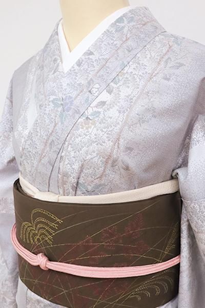 ブランドのギフト 未使用 儲けれ しつけ糸付 トールサイズ 寿光織 正絹色無地 流水 着物・浴衣