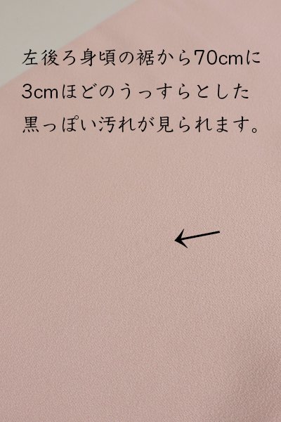 銀座【B-2747】（L）染一ッ紋 訪問着 灰桜色 短冊に蔦の図 - 銀座 