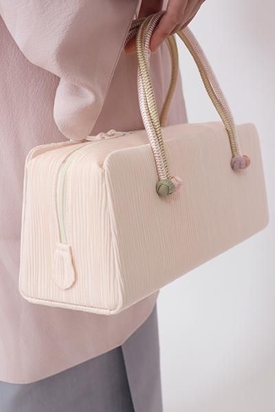 G-1750】京都衿秀 利休バッグ 楊柳×苧環 桜色 無地（新品） - 銀座