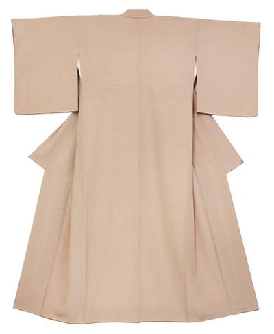 508mk6●銀座きしや 槍梅文様 きらめく金彩 クリーム色 縮緬 小紋●美品 508mk6○銀座きしや 槍梅文様 きらめく金彩 クリーム色 縮緬 小紋○