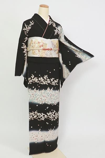 凛とした菖蒲が上品な正絹単衣付け下げ 蔦一つ縫取り紋入り③