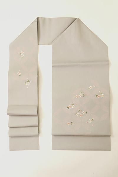 503mn34◇銀座きしや 塩瀬 儚げ 小花文様 くすみ系カラー 名古屋帯◇美品 503mn34◇銀座きしや 塩瀬 儚げ 小花文様 くすみ系カラー 名古屋