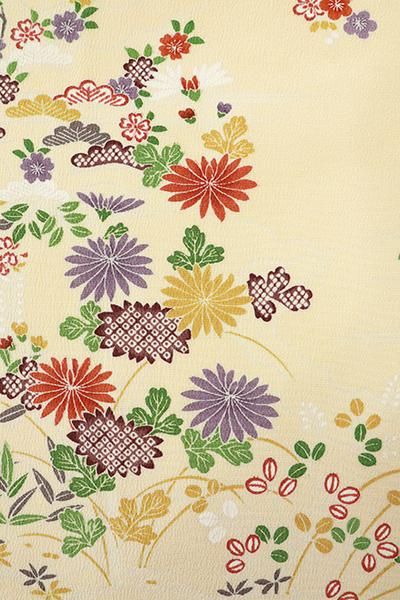 MK-1428 単衣 小紋 墨流し 鳥の子色 MK-1428 単衣 小紋 墨流し 鳥の子色