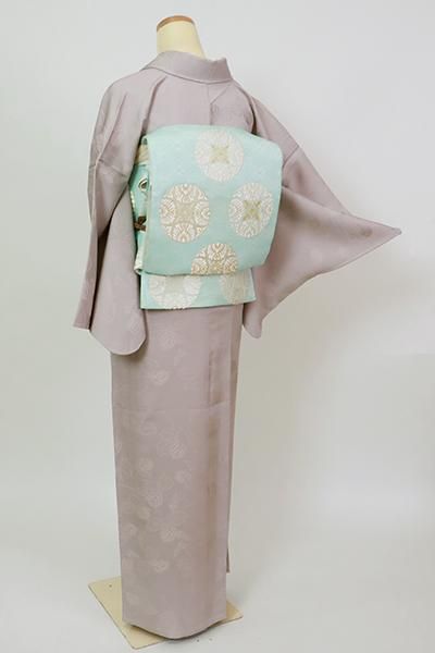 ♦︎くすみ水色♦︎銀彩加工♦︎豪華刺繍♦︎牡丹紋♦︎成人式♦︎＊正絹胴裏へご変更＊ 百華❀Y4015◇正絹 作家物落款 手縫い仕立て 牡丹 椿 梅 訪問着 着物