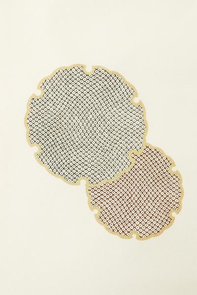 金銀雪輪 名古屋帯 落款あり 中古】 夏物 名古屋帯 リサイクル 正絹 絽 九寸 手描き 金銀彩