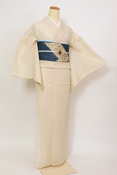 1764.伝統工芸士 白川貞夫 夏芭蕉 絹芭蕉 証紙付き 正絹 夏着物 未着用