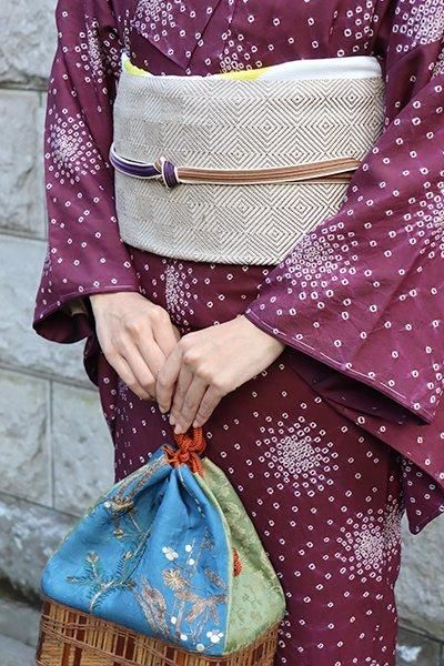 J-406】京都衿秀 帯締め 綾竹組 茶色系×紫色系 二色暈かし J-406】京都衿秀 帯締め 綾竹組 茶色系×紫色系 二色暈かし