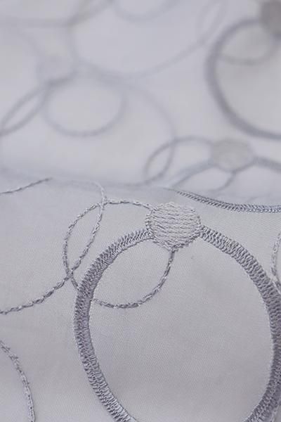 銀座【E-1423】薄物 刺繍 羽織 桔梗鼠色 丸文 - 銀座きもの青木 銀座【E-1423】薄物 刺繍 羽織 桔梗鼠色 丸文 - 銀座きもの青木