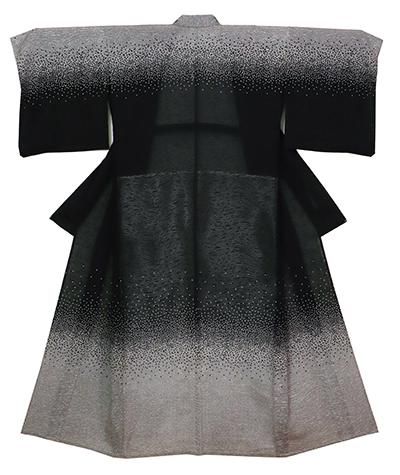 銀座【B-2946】（広め）紋紗 訪問着 黒色 疋田文 - 銀座きもの青木