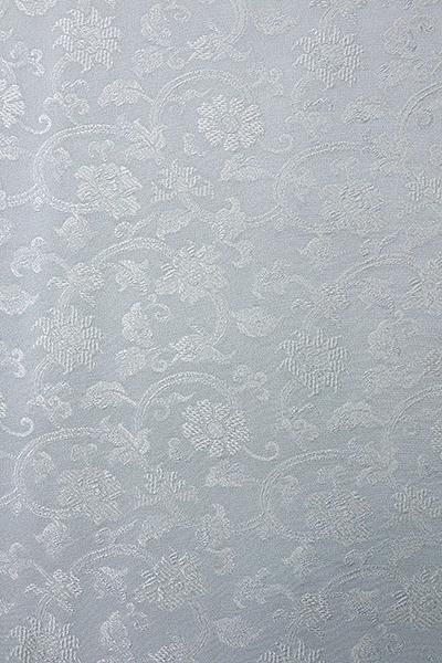 【単衣】色無地　花唐草地紋起こし　背紋有　着物　湊鼠色ブルー系　6IA2 単衣】色無地 花唐草地紋起こし 背紋有 着物 湊鼠色ブルー