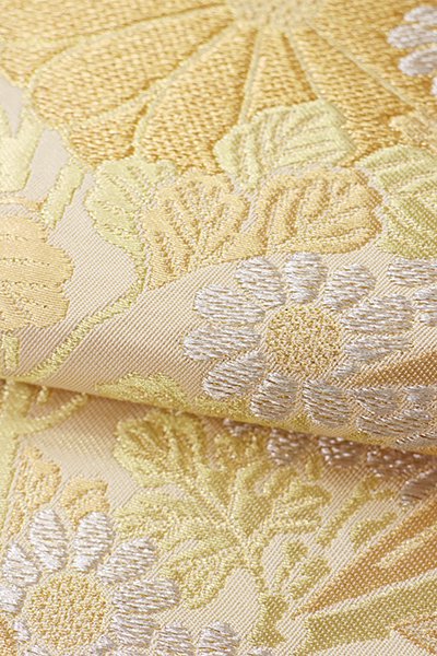 銀座【L-5770】西陣 川島織物製 本袋帯 金色 菊や竹の図（落款入） - 銀座きもの青木｜長く大切に着続けて頂きたい上質な着物や帯 |ONLINE  SHOP
