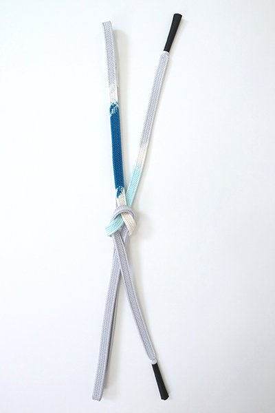 【G-1891】京都 衿秀製 帯締め 内記組 瑠璃紺色×紫水晶色 段ぼかし 
