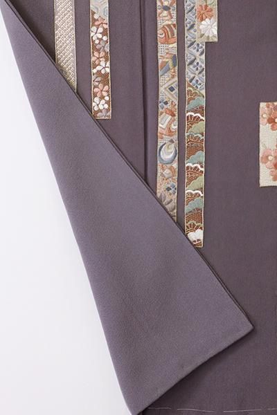 銀座【B-2999】刺繍 付下げ 源氏鼠色 破れ色紙に短冊の図 - 銀座 銀座【B-2999】刺繍 付下げ 源氏鼠色 破れ色紙に短冊の図 - 銀座