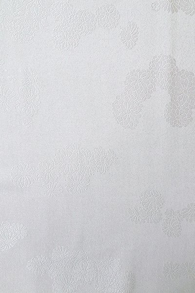 銀座【C-2172】繍一ッ紋 色無地 白鼠色 菊の地紋（ますいわや扱い 