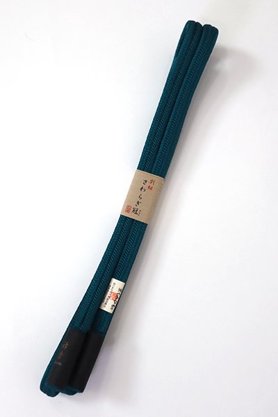 【G-1907】京都 衿秀製 帯締め 冠組 濃い高麗納戸色（新品）