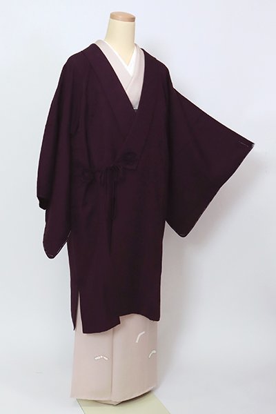 銀座【E-1509】和装コート 紫紺色 雪月花の地紋