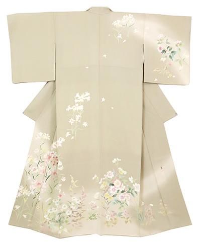 ＢＹ3514　●訪問着●　モノトーン　花　おしゃれ BY3514○訪問着○モノトーン花おしゃれ