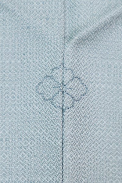 銀座【A-3532】（L・広め）貴久樹製 繍一ッ紋 タッサーシルク地 着物