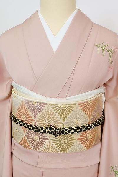 ◇きものマーチ◇菊菱 七宝文 金糸 桜 六通 袋帯 フォーマル◇美品 