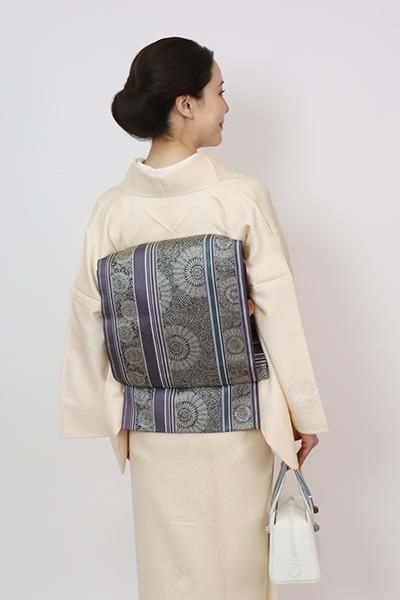 新品 縦縞 着物 正絹