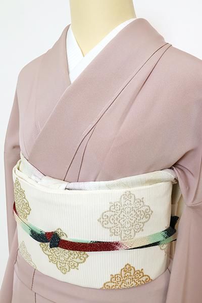 銀座【C-2252】単衣 染一ッ紋 縮緬地 色無地 鳩羽鼠色 - 銀座