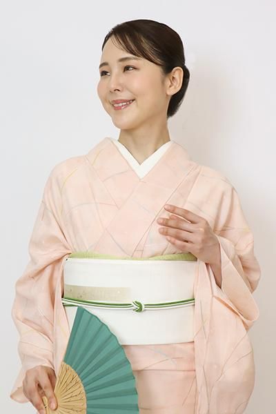 名古屋帯　風通後織　色紙文様　色紙散らし　モノトーン　着物　082a d 名古屋帯 風通後織 色紙文様 色紙散らし モノトーン 着物 082a d