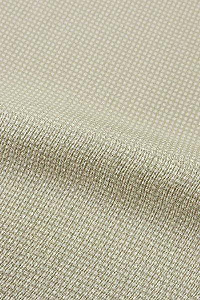 銀座【C-2113-4】単衣 江戸小紋 利休茶色 角通し（反端付）（N