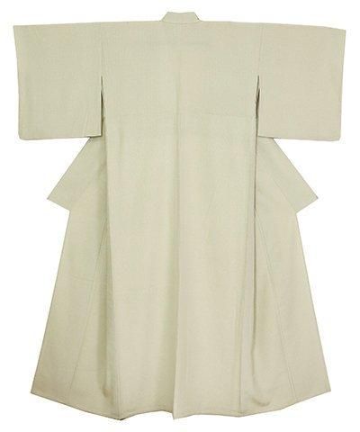 江戸小紋　フルセット　しつけ反端付き 銀座【C-2113-4】単衣 江戸小紋 利休茶色 角通し（反端付）（N