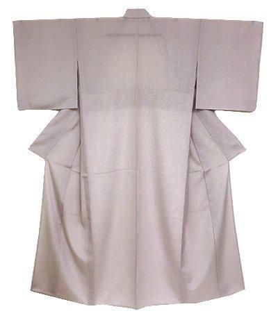 銀座【C-1897-4】絽 江戸小紋 万筋 紫鼠色 (反端付)(N) - 銀座きもの