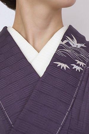 未着用に近い！絹絽＊茶屋辻＊深い紫色＊高級＊夏物＊訪問着＊１６３ｃｍ＊裄６９ 未着用に近い！絹絽＊茶屋辻＊深い紫色＊高級＊夏物＊訪問着