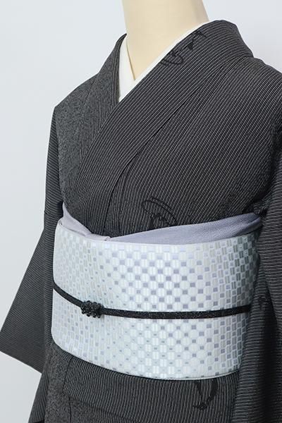 銀座【G-2034】ガラスの帯留め 黒色 岡小百合作 - 銀座きもの青木