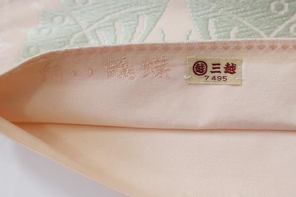 唐織り 宝相唐草 袋帯 正絹 黒 白 グレー クリーム 645 | kimono