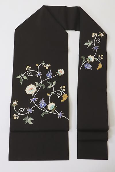 5k2293 名古屋帯　絹　塩瀬帯　猫　手書き　染め　赤　白　黒　花柄　和装 5k2293 名古屋帯 絹 塩瀬帯 猫 手書き 染め 赤 白 黒 花柄 和装