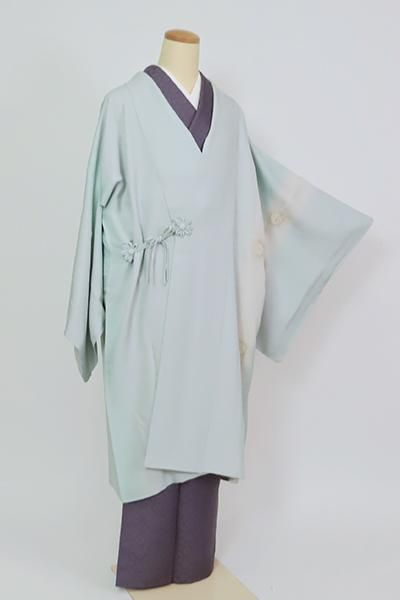 名門 青柳謹製 奇翠工房 鳩羽鼠地越後上布訪問着 秋草・流水文様 絞り染に刺繍 名門 青柳謹製 奇翠工房 鳩羽鼠地越後上布訪問着 秋草・