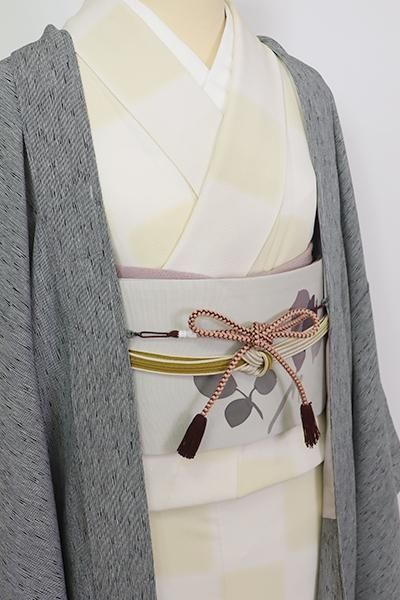 G-2130】京都衿秀 羽織紐 丸組 水柿色×黒鳶色（新品） - 銀座