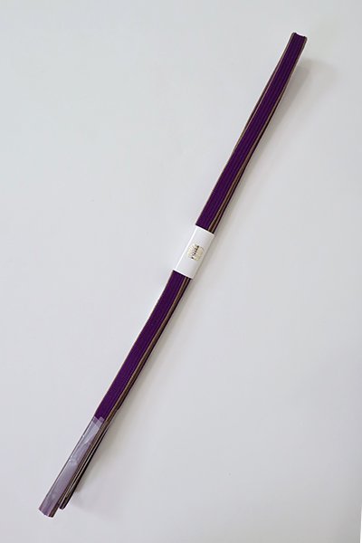 【G-2155】京都衿秀 三分紐 高麗組 本紫色×黄枯茶色