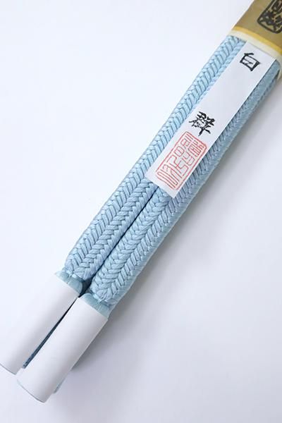 ☆新品・未使用☆道明 帯締め☆冠組 両手先段 青・青緑の美しい