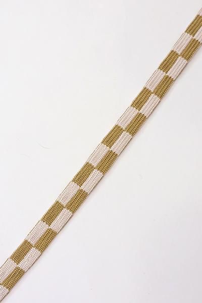 G-2233】京都衿秀 羽織紐 平組 市松 薄卵色×土色 - 銀座きもの G-2233】京都衿秀 羽織紐 平組 市松 薄卵色×土色 - 銀座きもの