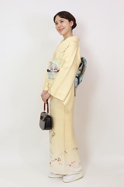 正絹【新品 扇子 】三松誂製 お花 孔雀の羽 小紋 袷b-660 正絹【新品 扇子 】三松誂製 お花 孔雀の羽 小紋 袷b-660-【超美品